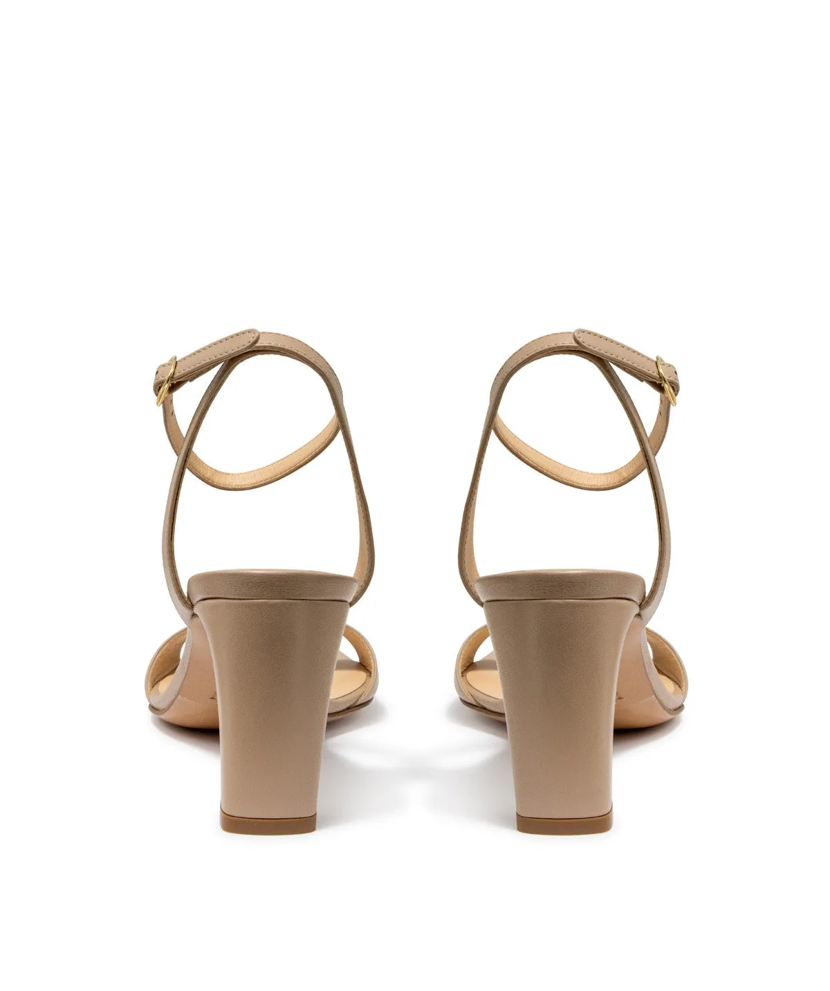 Finsbury Claire leren sandalen beige 6,5 cm hak