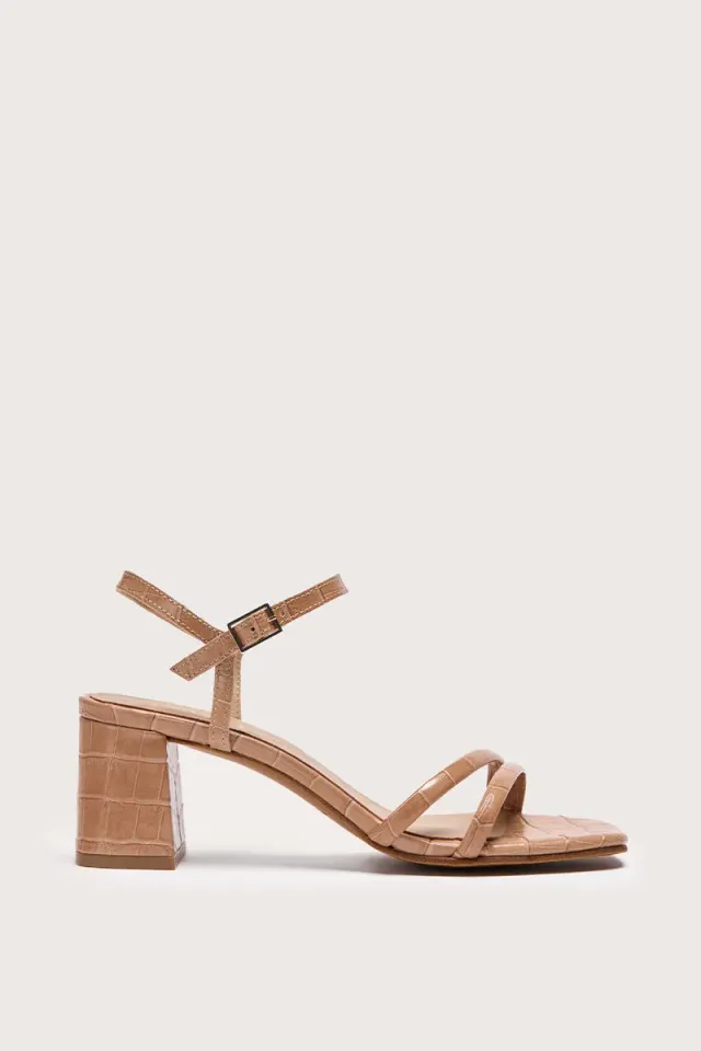 Bryan Stepwise Habana sandalen hak beige leer