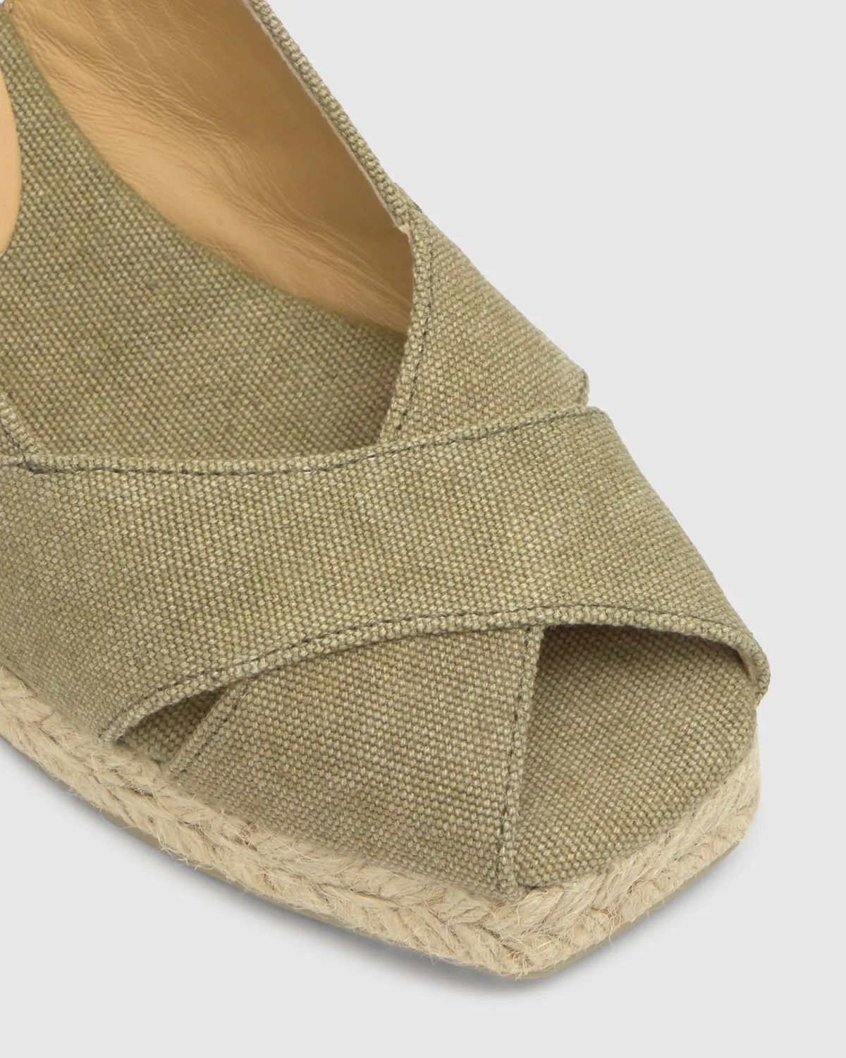 Castaner Diana 6 002 espadrilles groen peeptoe 7 cm