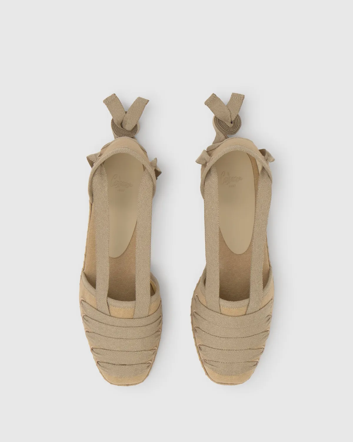 Castaner Glen 293 espadrilles zand plat canvas