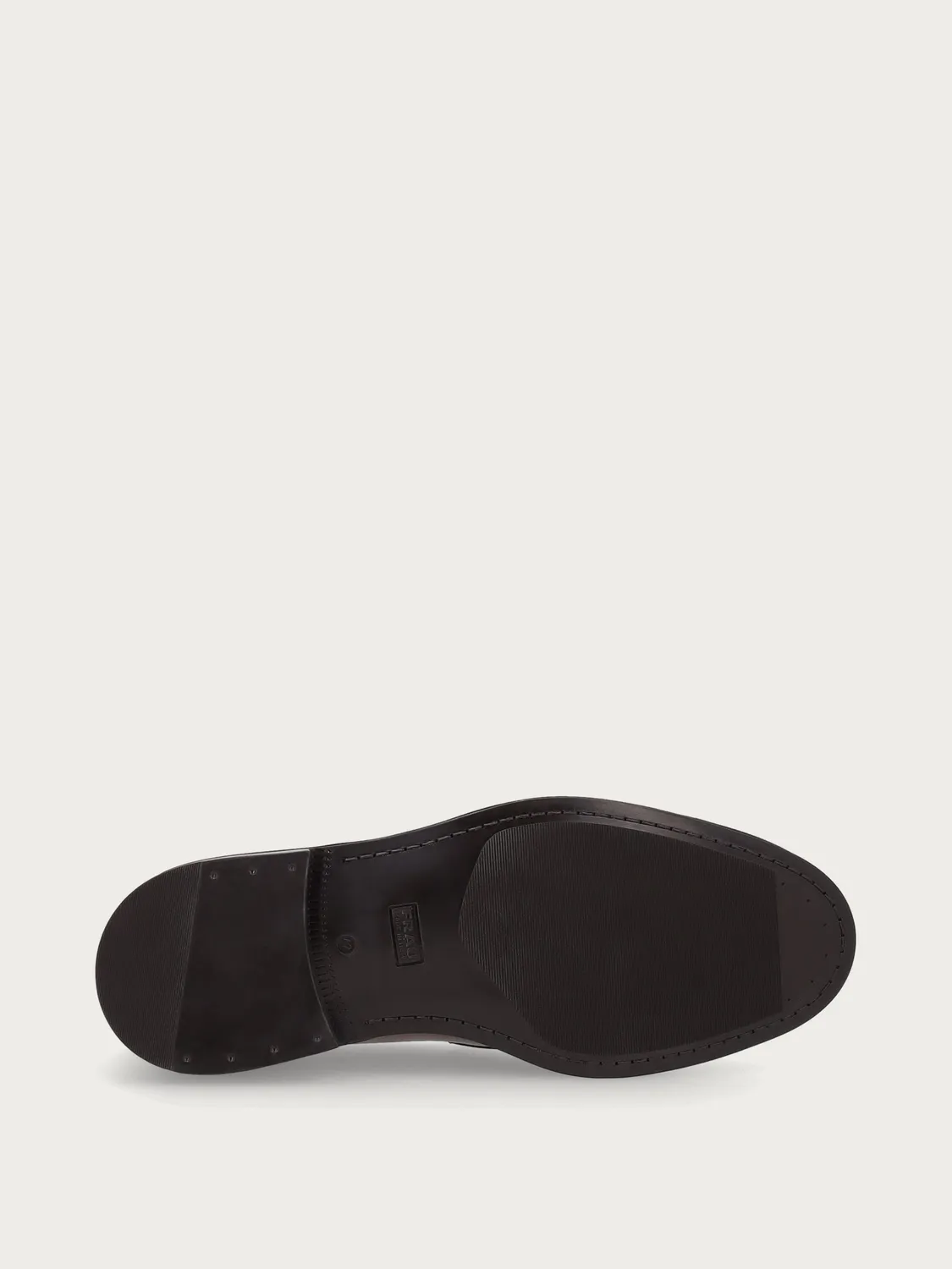 Frau Signature bruine kalfsleren loafers dubbele gesp