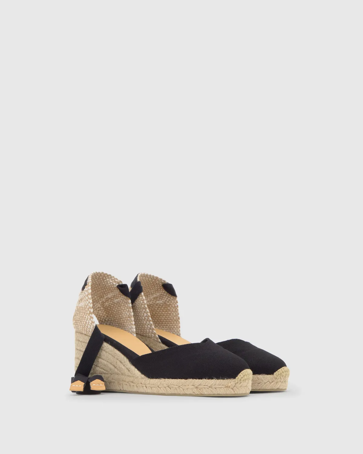 Castaner Chiara/6/001 espadrilles zwart 7 cm veter