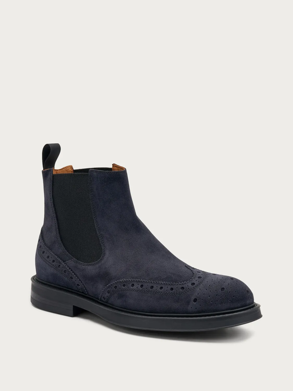 Frau Verona Beatle chelseaboots blauw suède
