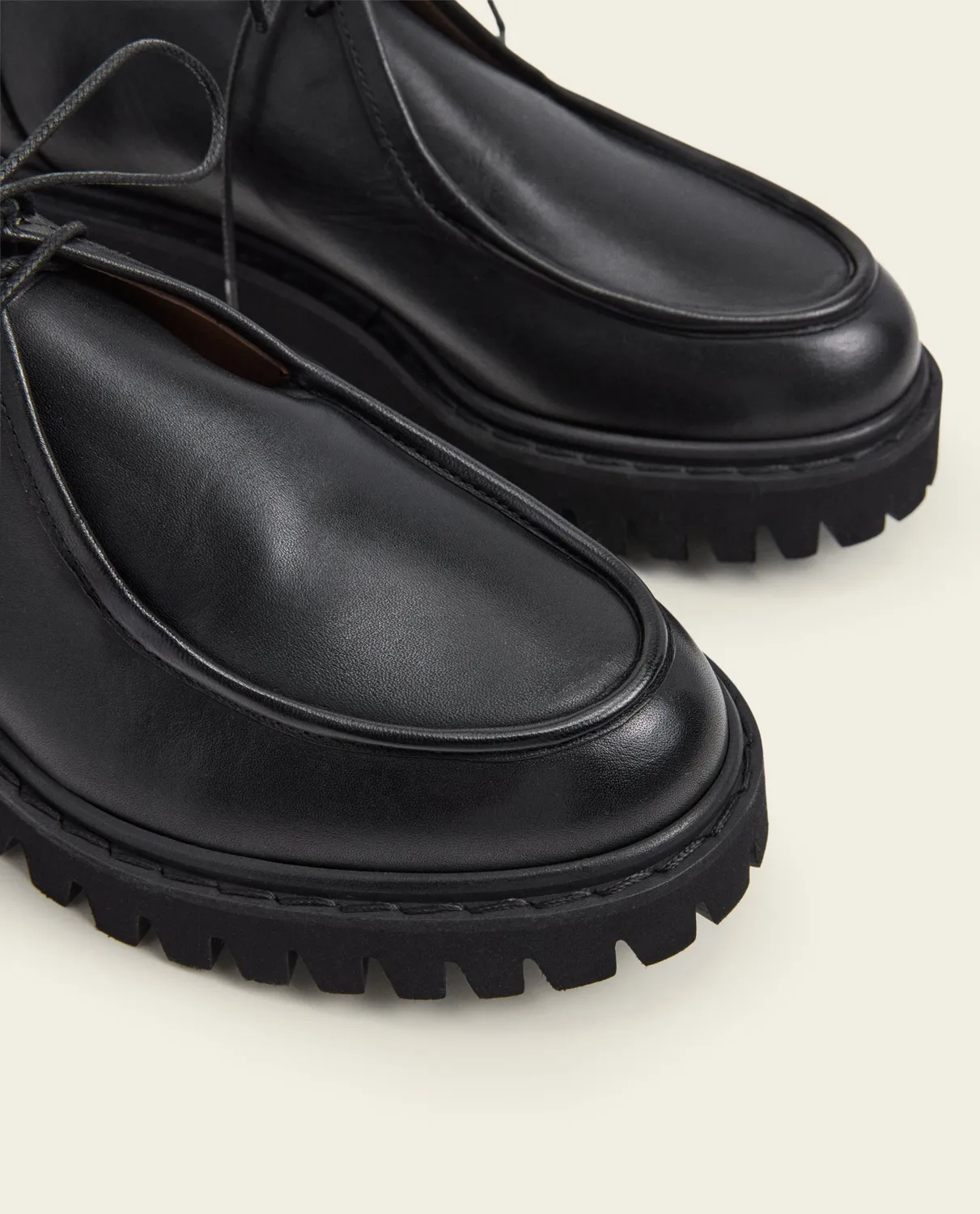 Flattered Marlon loafers zwart leer rubberen zool