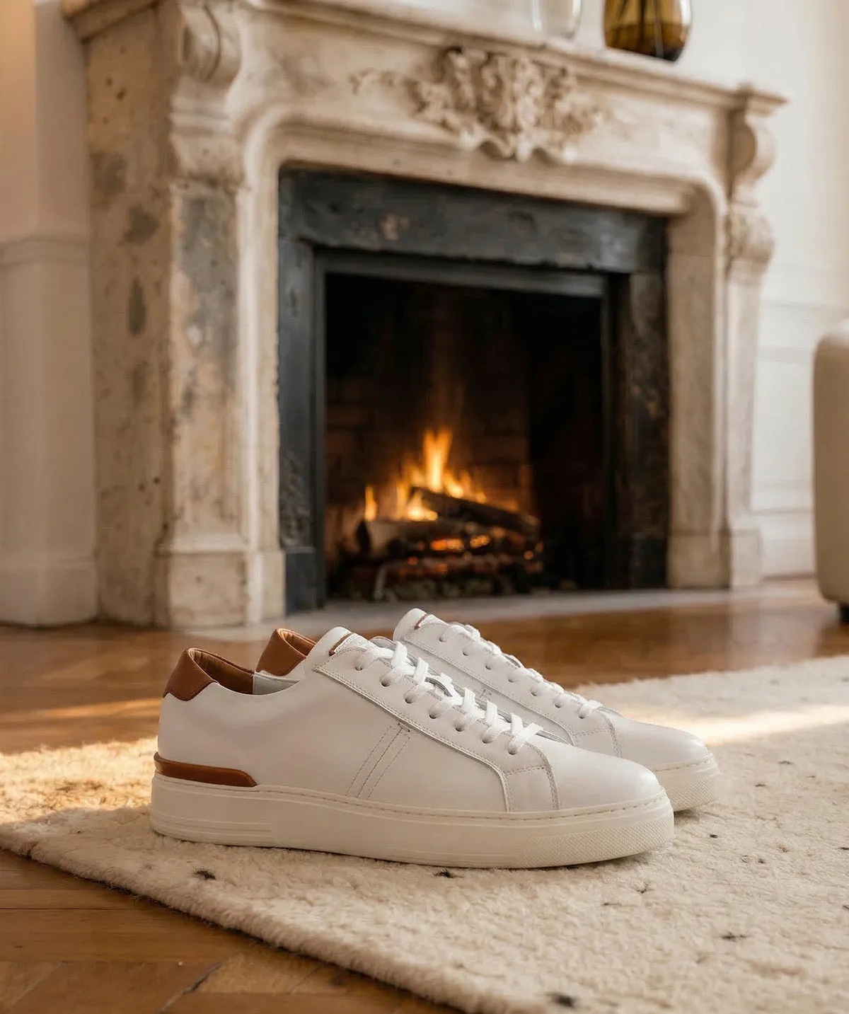 Finsbury Riva White sneakers wit leer 7-gaats