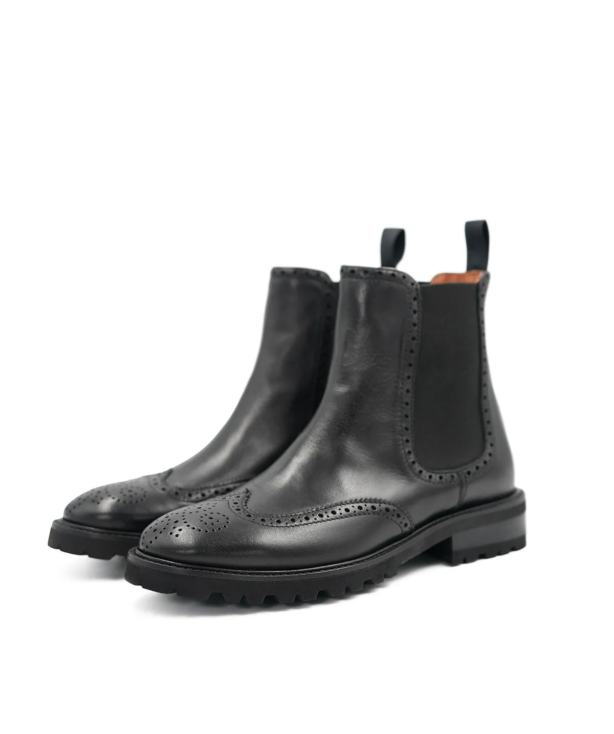 Finsbury Charlie chelsea boots zwart leer