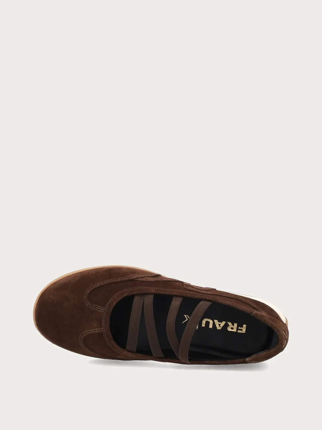 Frau Cross Hybrid ballerina’s suède bruin