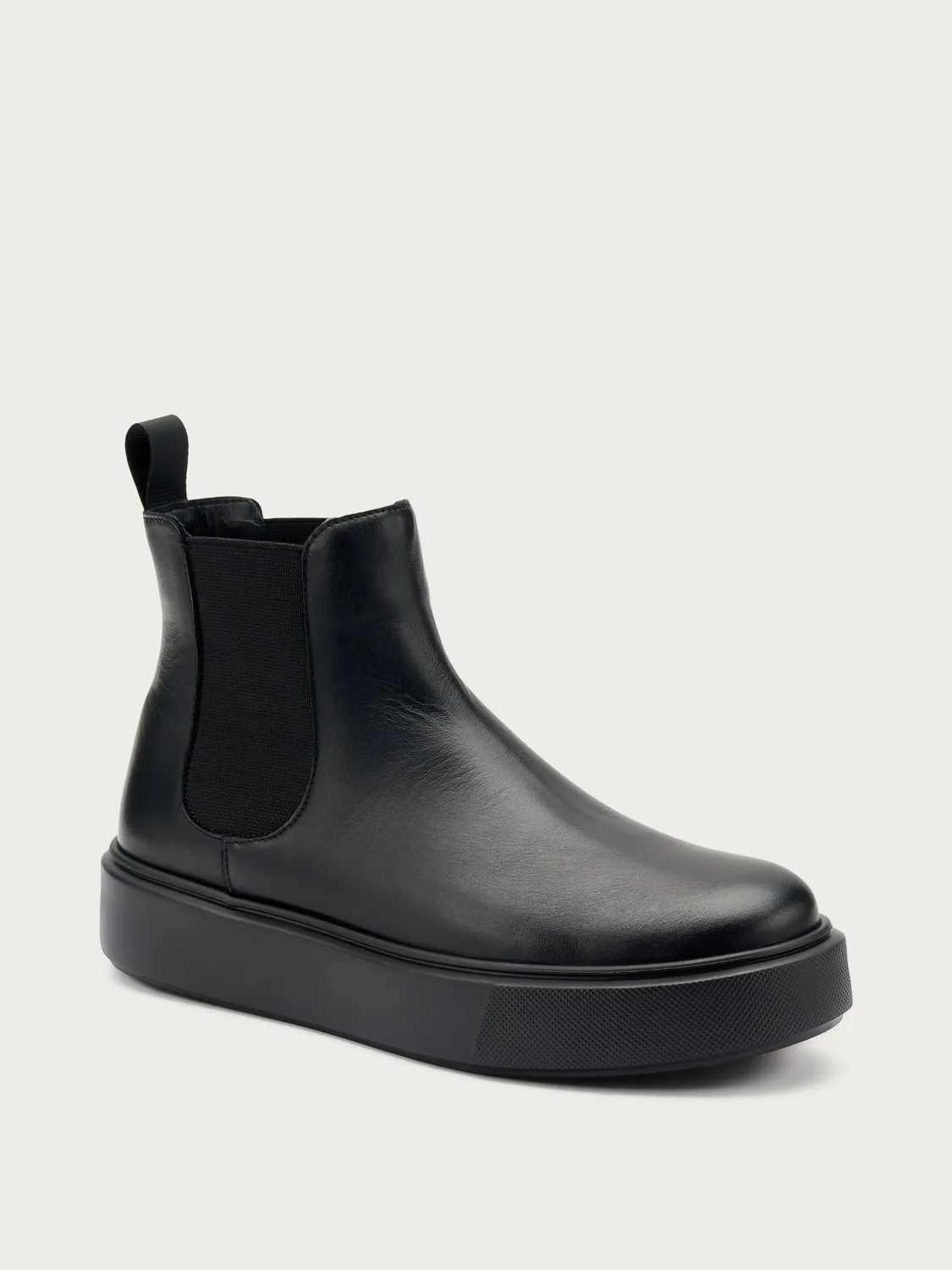 Frau Verona Beatle Chelsea Boots Zwart Leer Dames