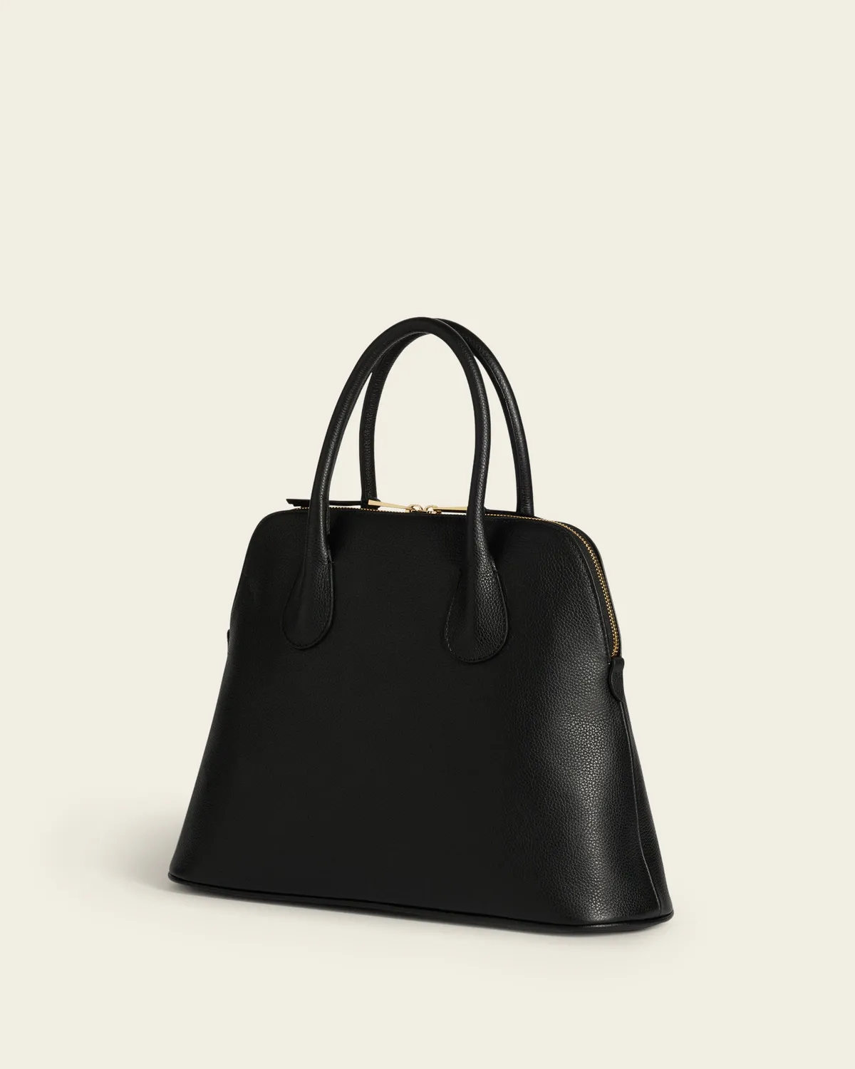 Flattered Des handtas black grainleer top-handle