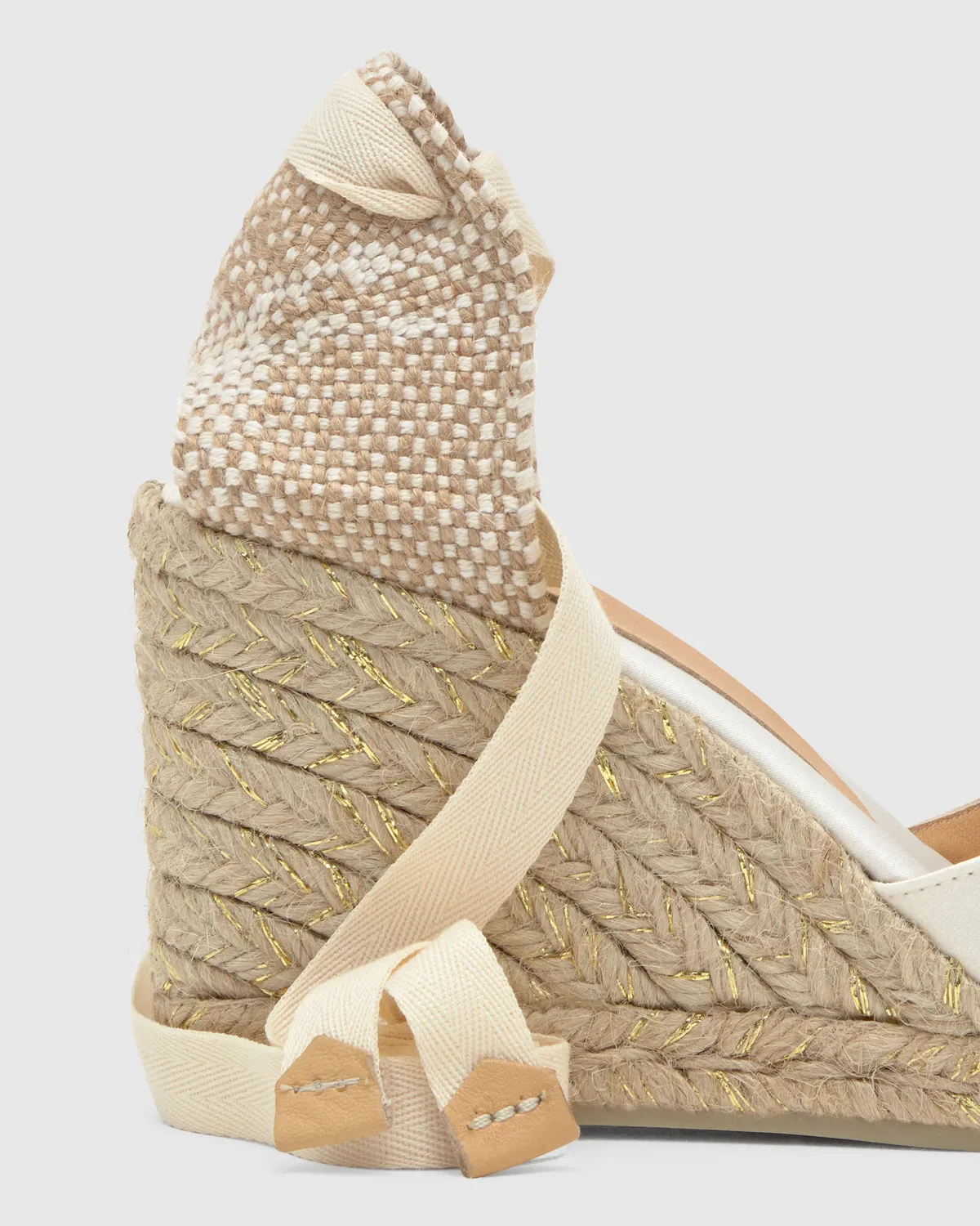 Castaner Joyce/8/006 espadrilles crudo satijn 9 cm
