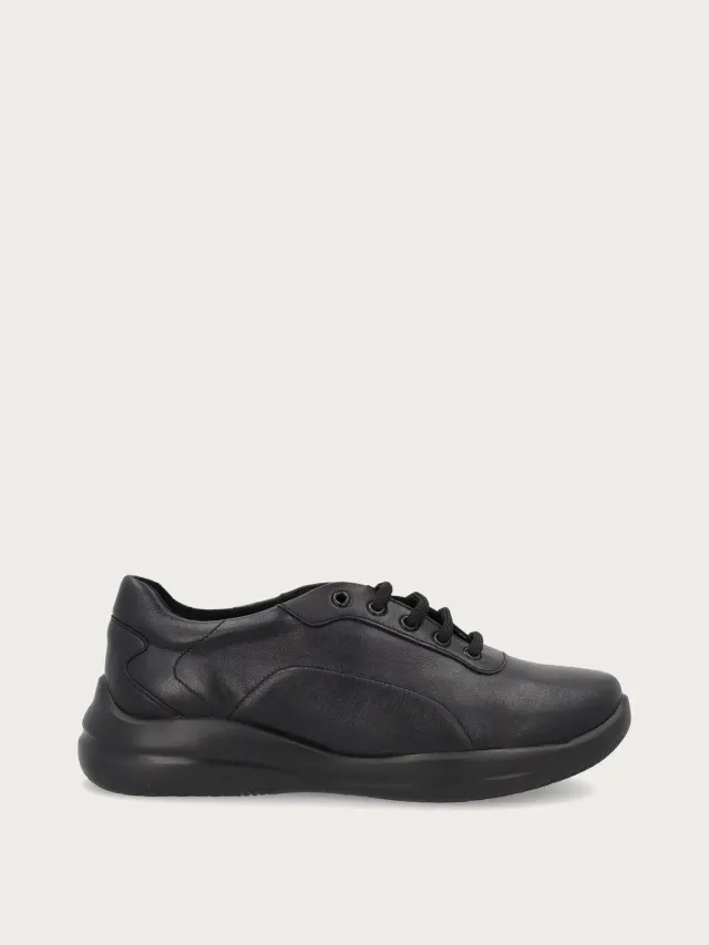 Frau Comfort Tech sneakers zwart leer demping