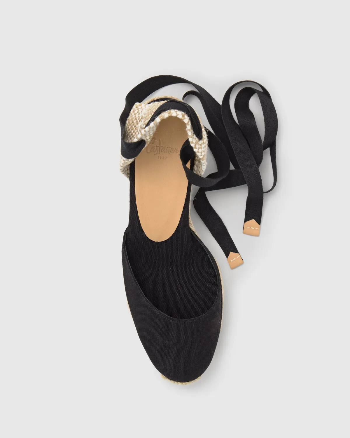Castaner Carina CARINA/6/001 espadrilles zwart 7 cm hak