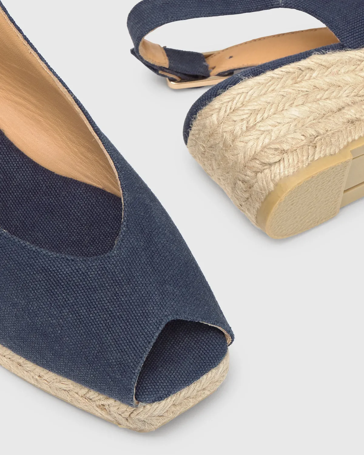 Castaner DOSALIA/3/002 espadrilles blauw peep-toe 5cm