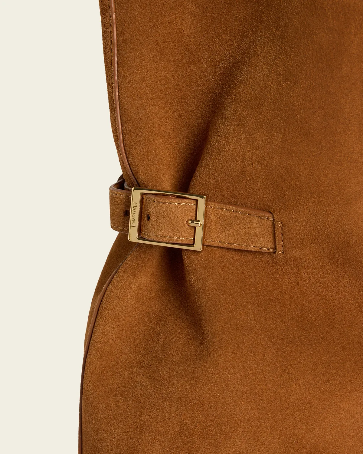 Flattered Lesley tote bourbon suède leer