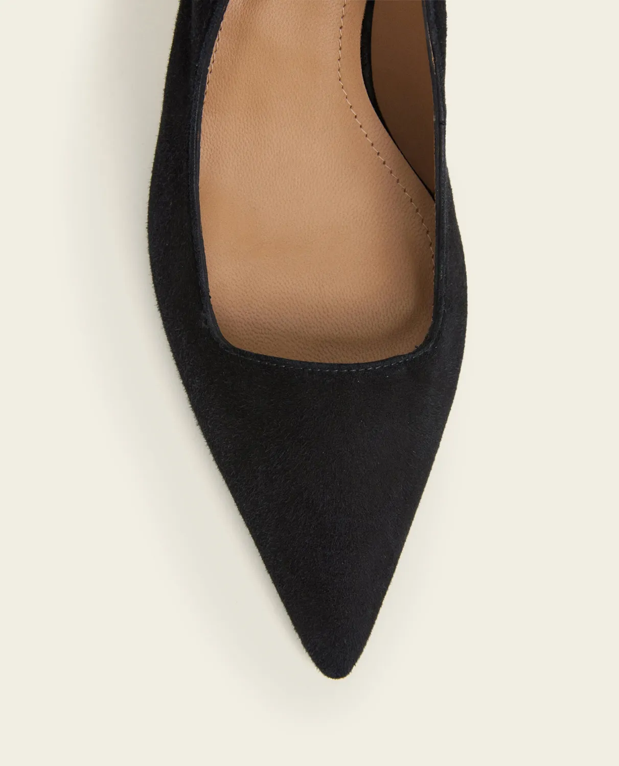 Flattered Franchesca pumps zwart suède slingback