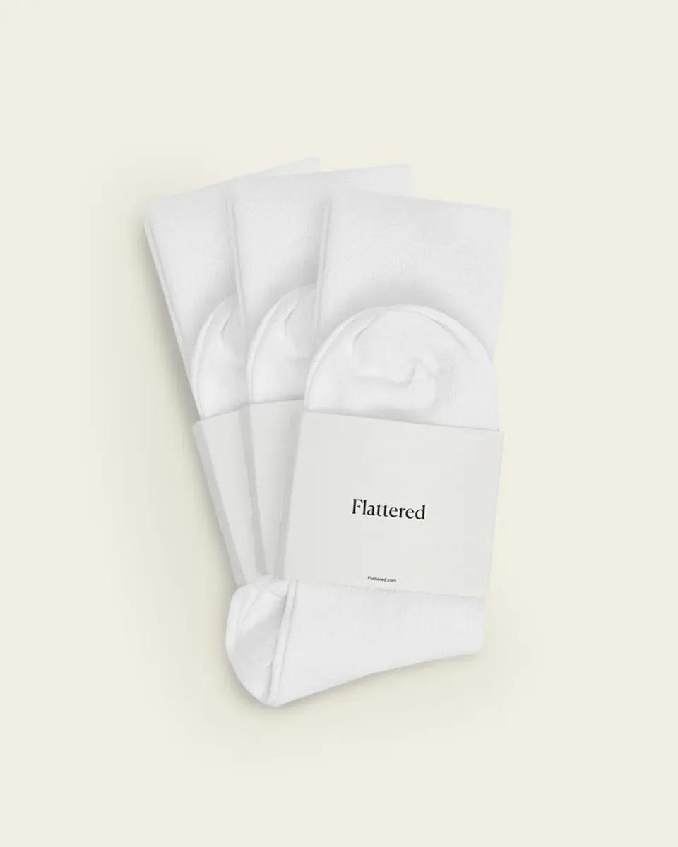 Flattered Sock x3 sokken katoen wit 3-pack
