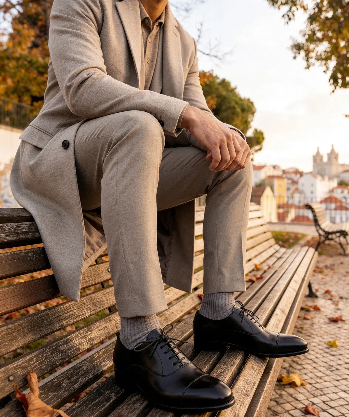 Finsbury Broadway oxfords zwart glad leer