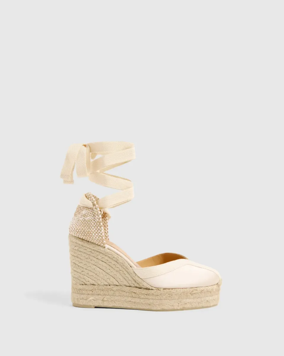 Castaner Carmen 8ED/129 espadrilles champagne satijn
