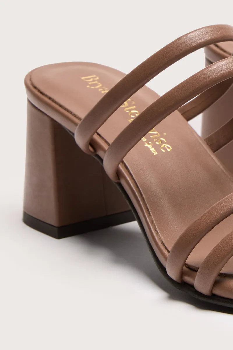 Bryan Stepwise Nolita sandalen met hak mocha leer
