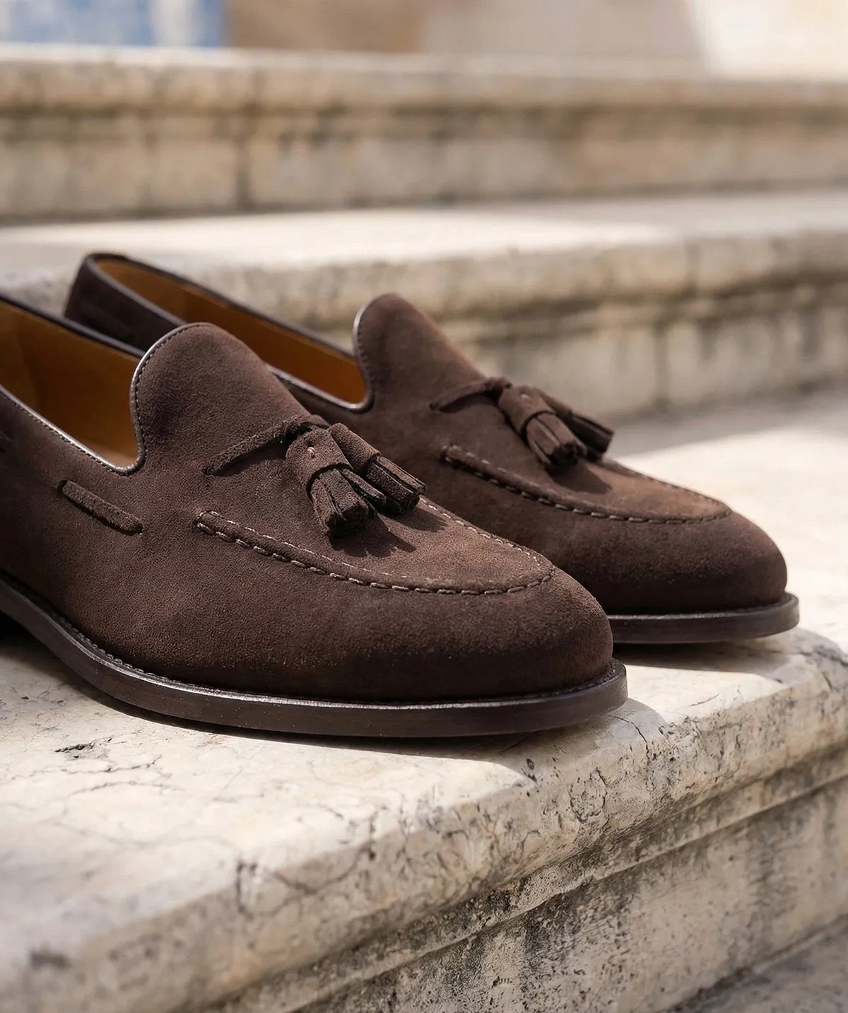 Finsbury OLDEN bruine loafers suède instap