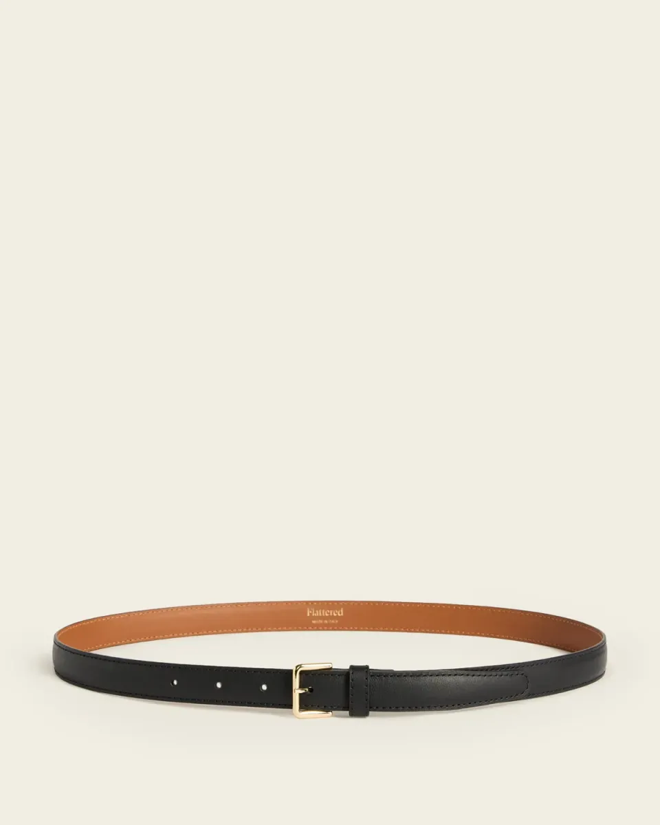 Flattered Barbara Belt riem zwart leer XS-S