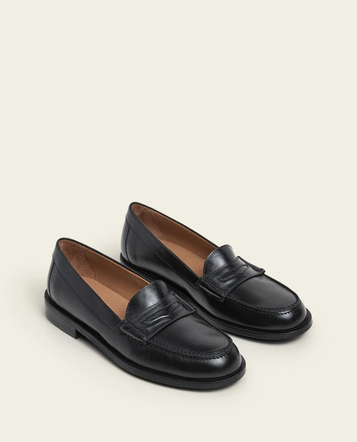 Flattered Sage loafers zwart leer