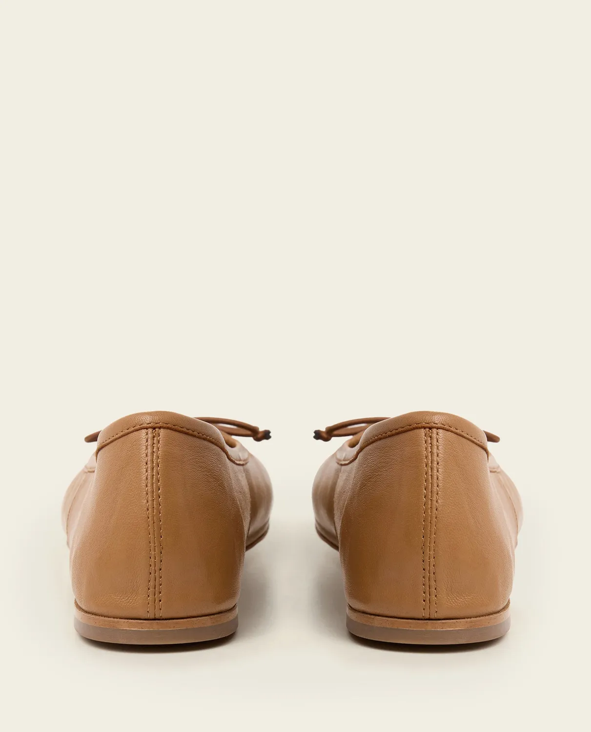 Flattered Kim ballerina cognac leer vierkant