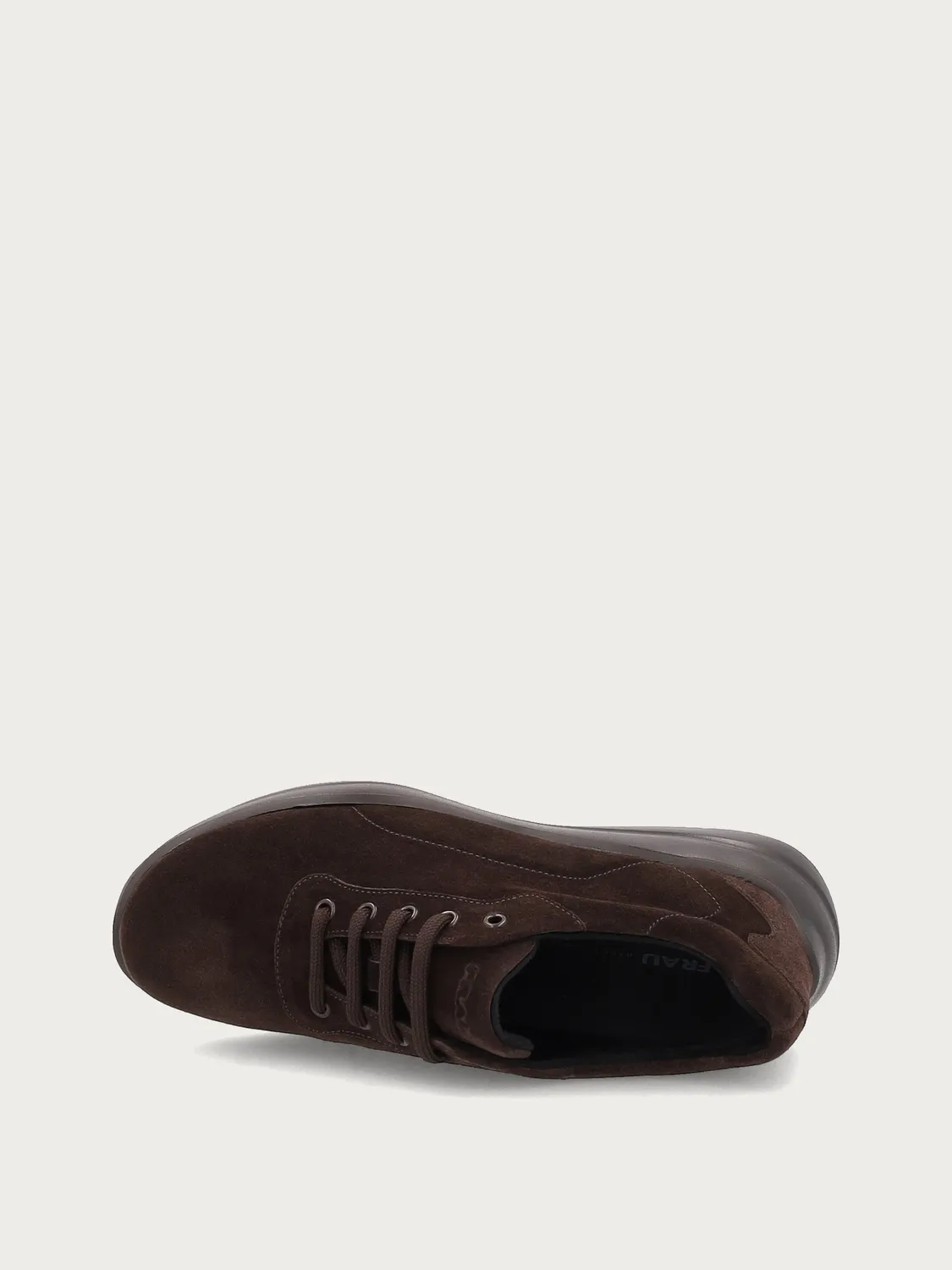 Frau Comfort Tech bruine suède sneakers dames