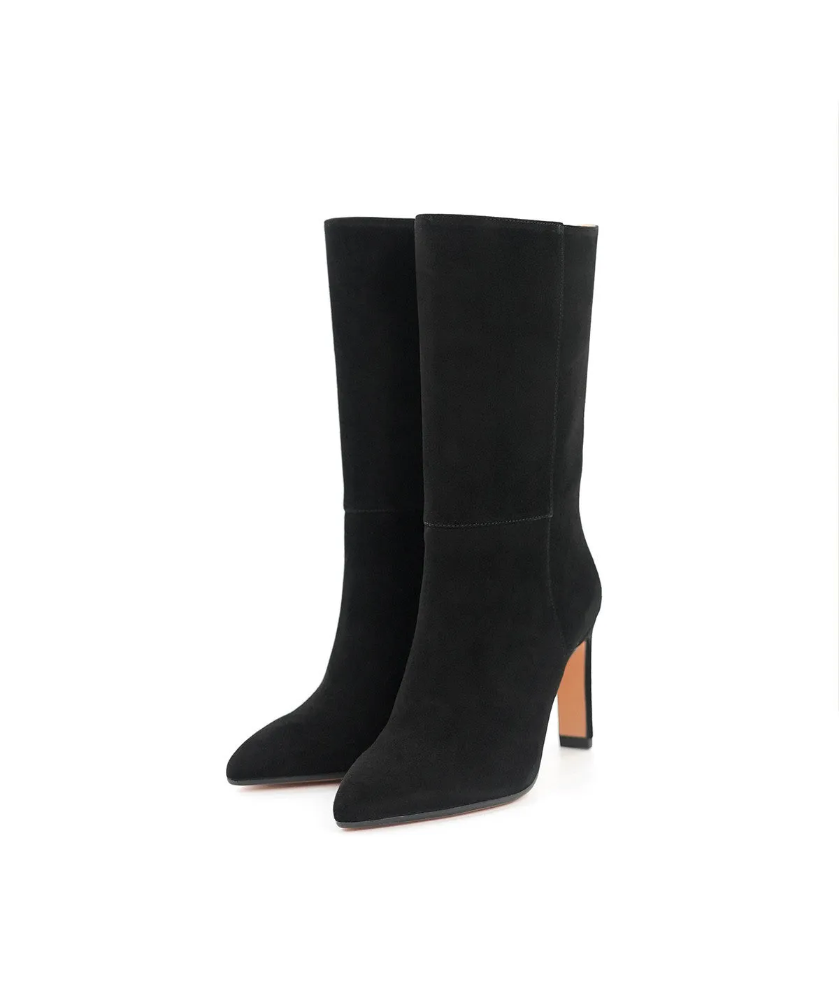 Finsbury Tamara laarzen zwart fluweel 9 cm hak
