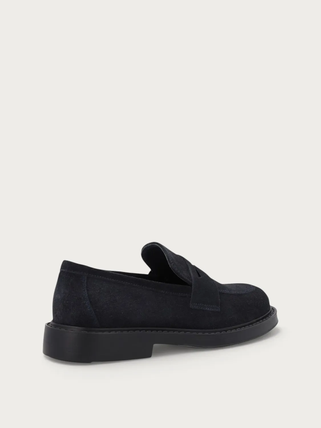 Frau Verona loafers suède blauw zadel-detail