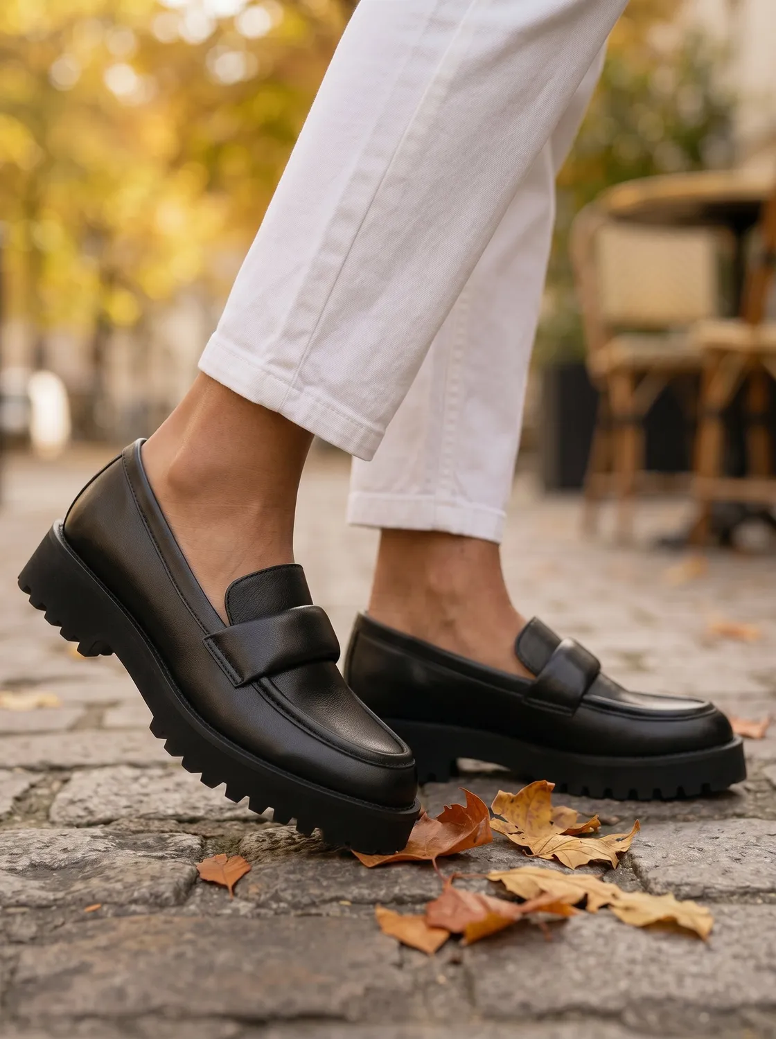 Finsbury Adele loafers zwart leer