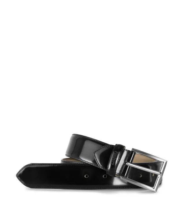Finsbury Smooth leren riem zwart 100 glad leer