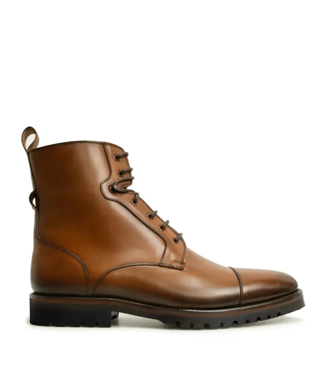 Finsbury Powell boots bruin patina leer