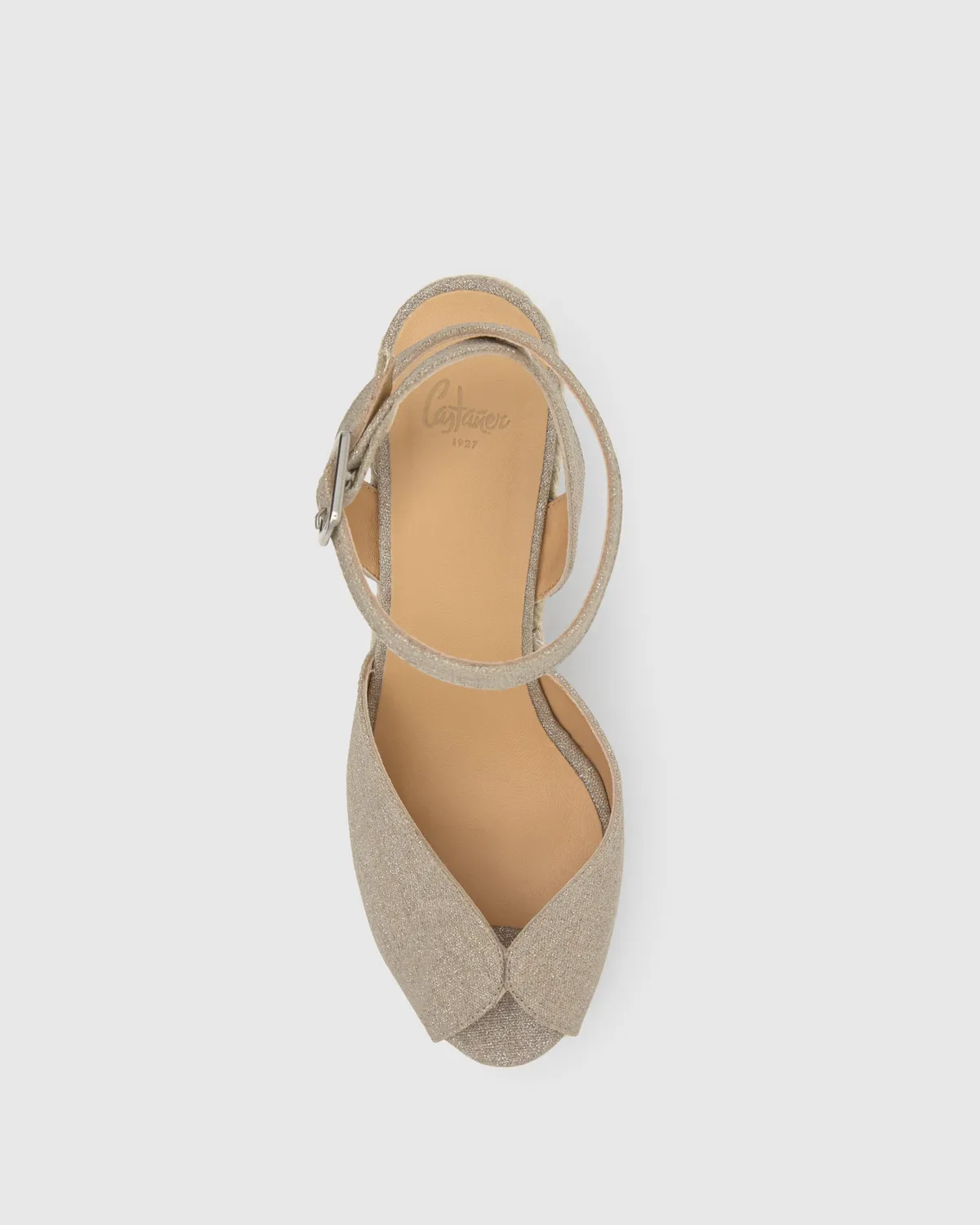 Castaner Blossom 8ED 268 sandaal zilver metallic linnen