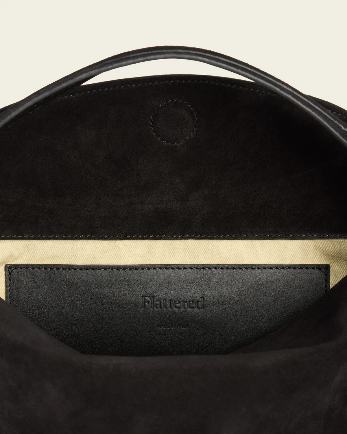 Flattered Helia Handbag Suede Black handtas zwart suede