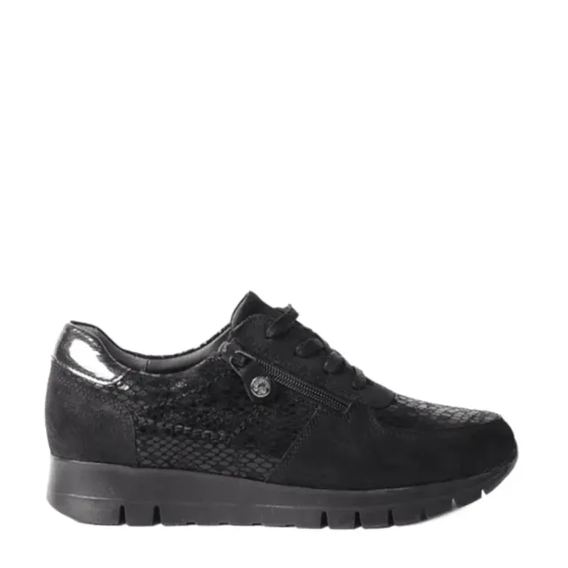 Donelli Q Fit 4039K.01.001 veterschoenen zwart leer