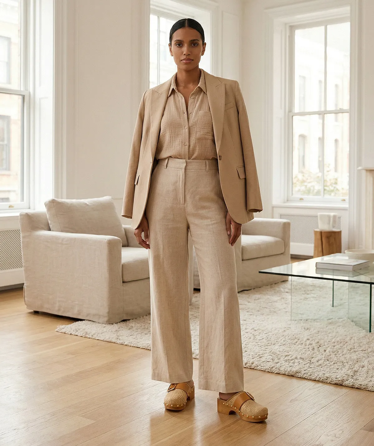 Finsbury Anastasia muilen beige raffia