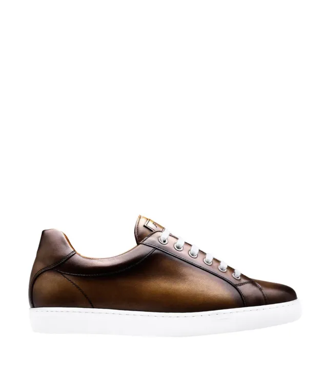 Finsbury Julian sneakers bruin patina 6-oog leer