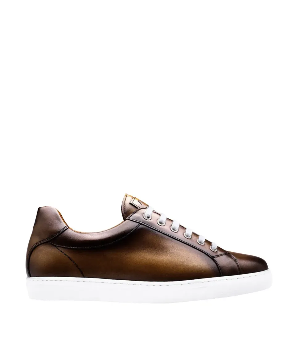 Finsbury Julian sneakers bruin patina 6-oog leer