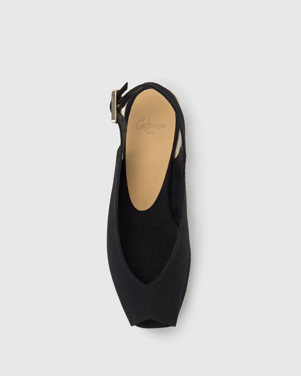 Castaner Dosalia 3/001 espadrille zwart peep-toe