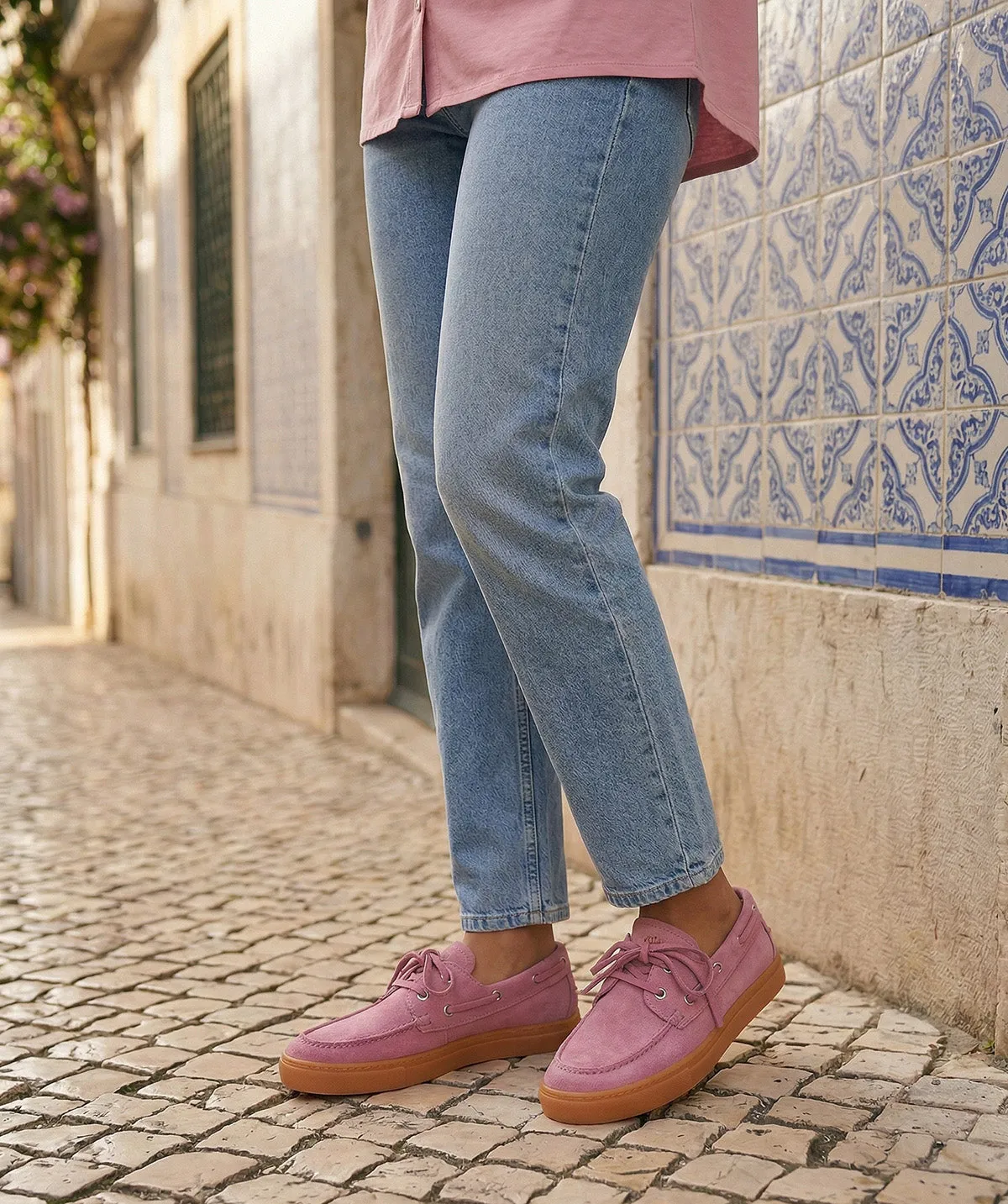 Finsbury Anita loafers roze suède