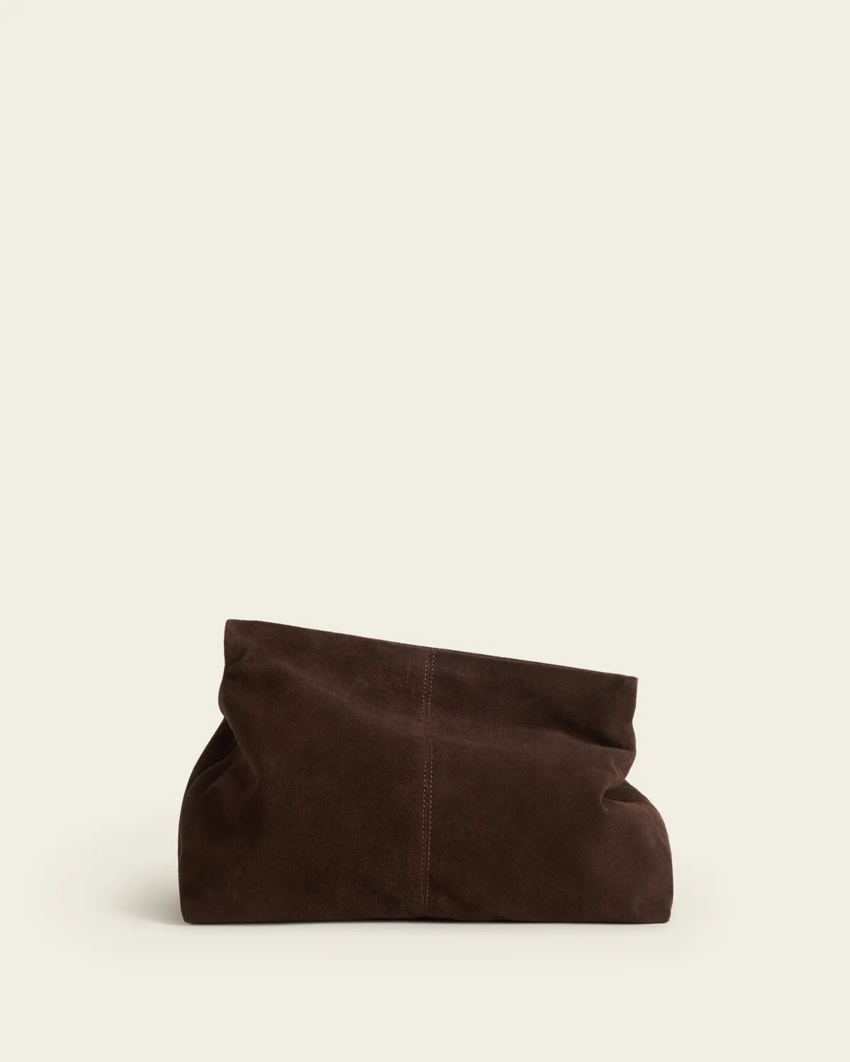 Flattered Clay Clutch Suede Chocolate clutch bruin suede