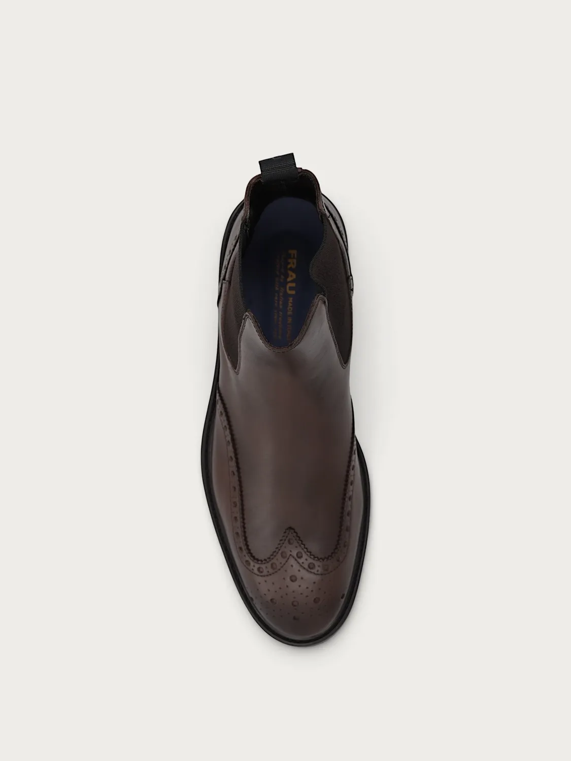 Frau Signature Beatle boots bruin kalfsleer wingtip