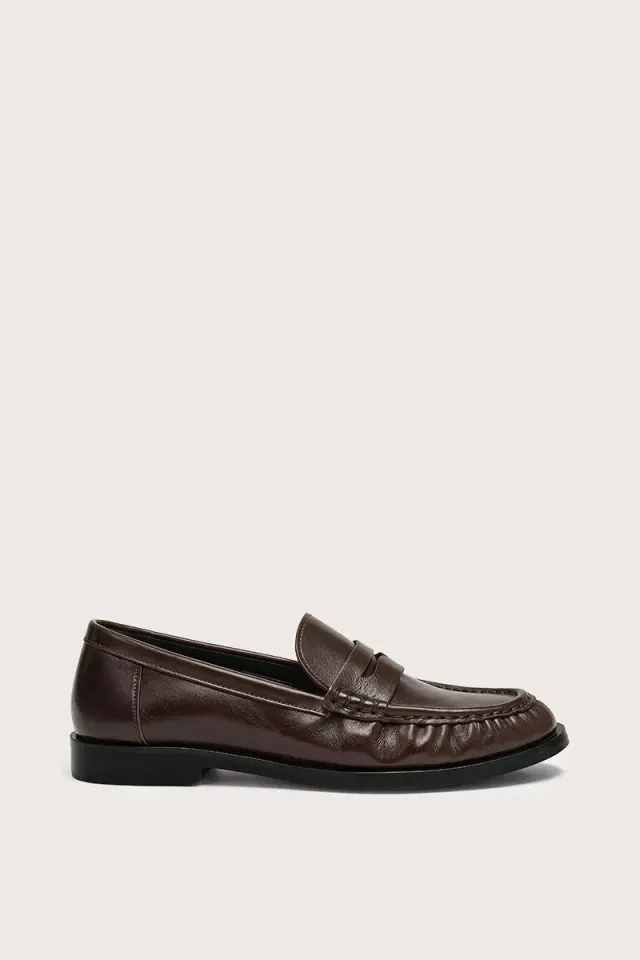 Bryan Stepwise Cami mocassins terra chocolate leer