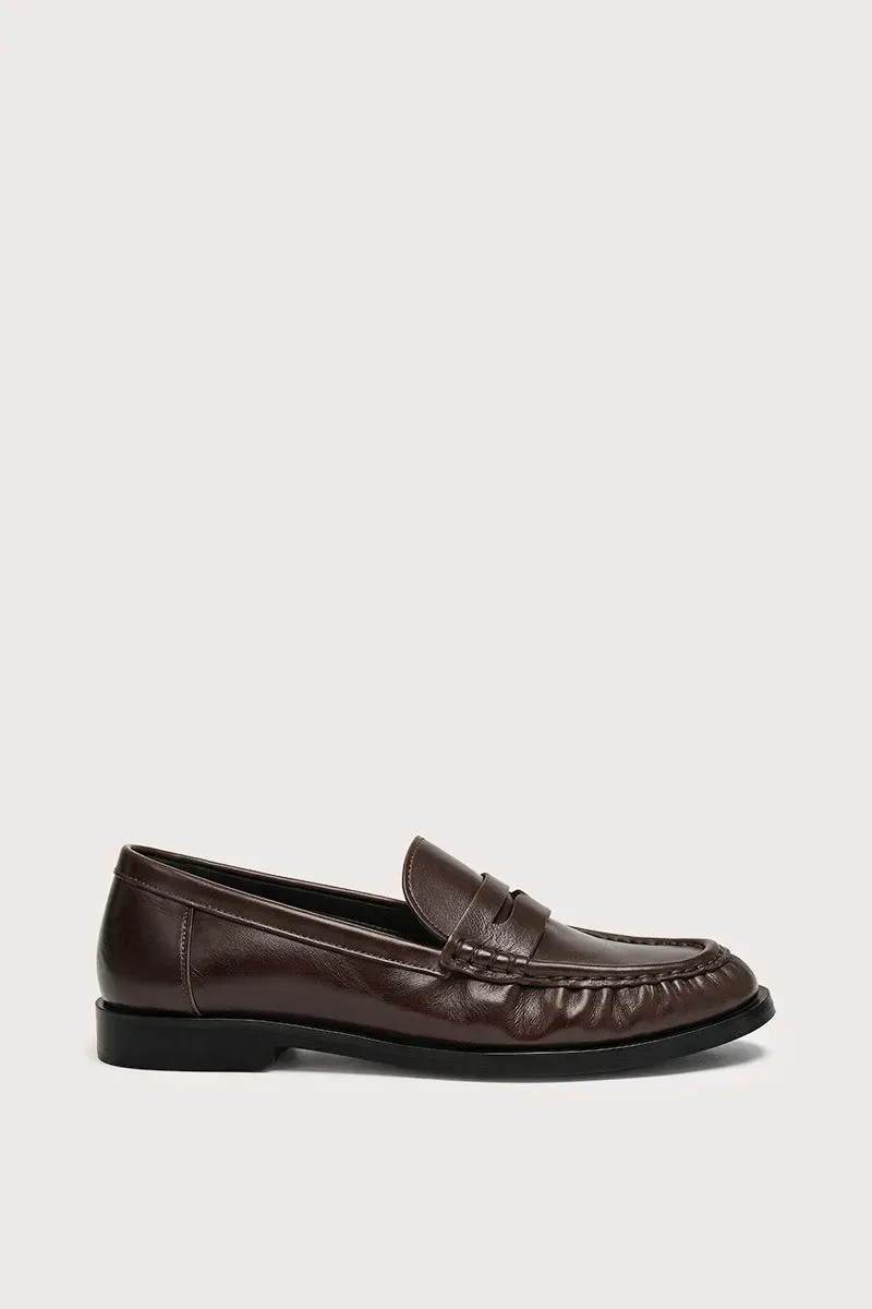 Bryan Stepwise Cami mocassins terra chocolate leer