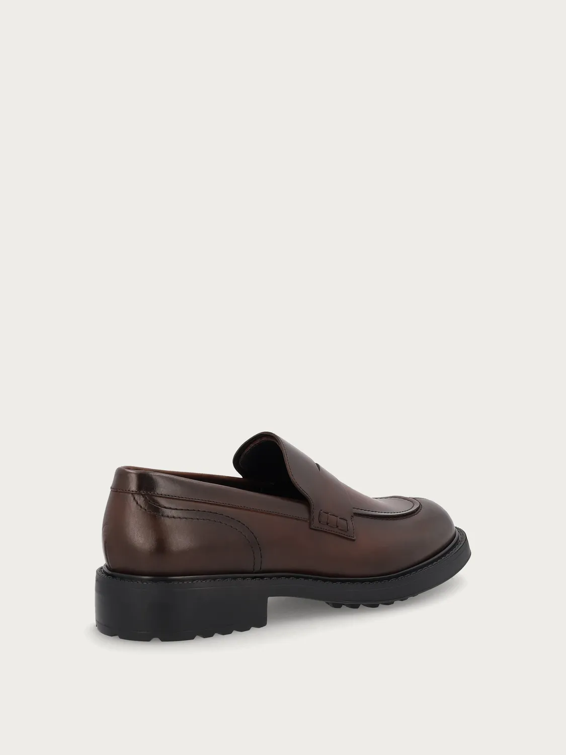 Frau Signature bruine kalfsleren loafers heren nerf