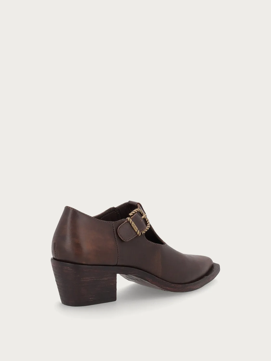 Frau FX western schoenen bruin leer met hak dames