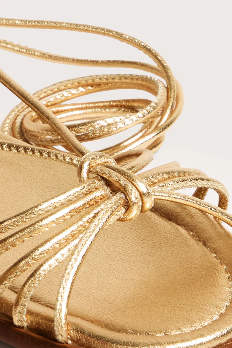 Bryan Stepwise Iris sandalen goud leer