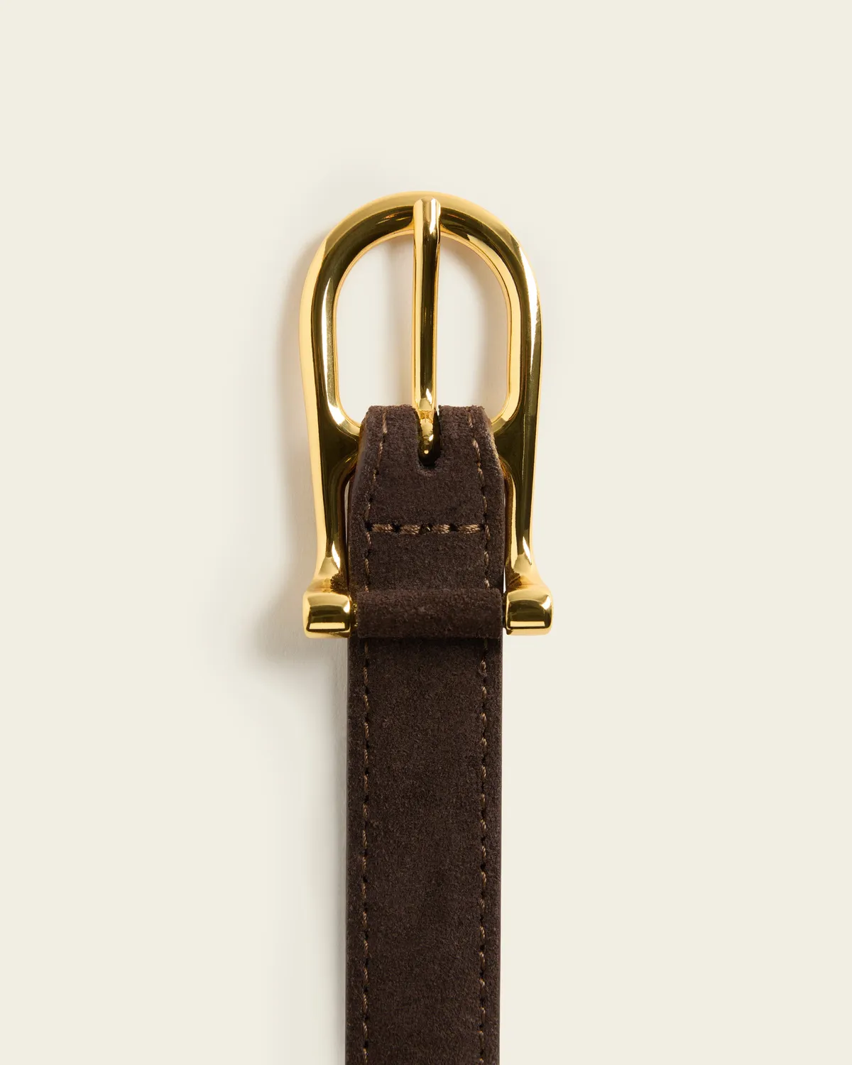 Flattered Betty Belt riem chocolade suède 2 cm