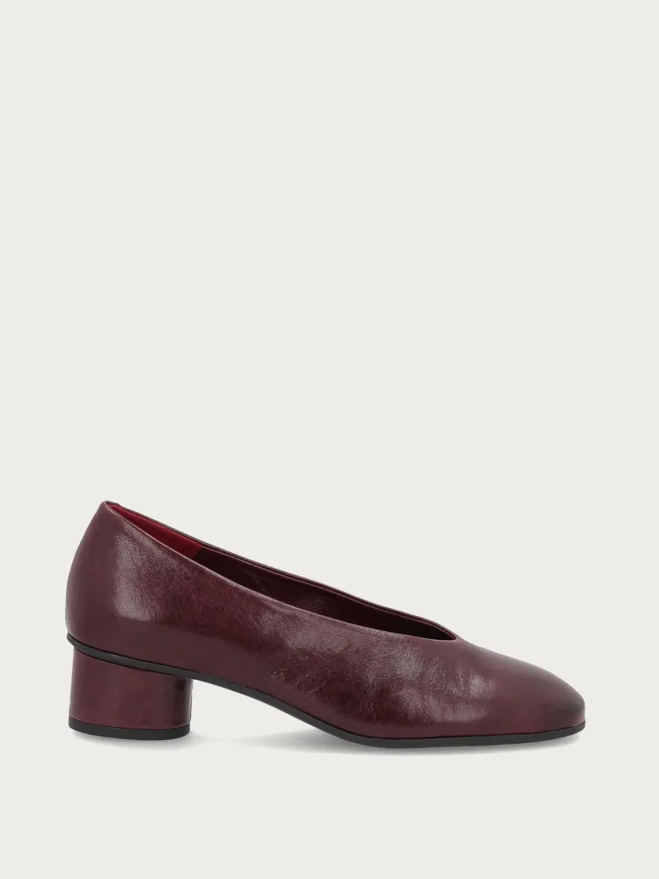 Frau Verona pumps bordeaux leer ronde hak